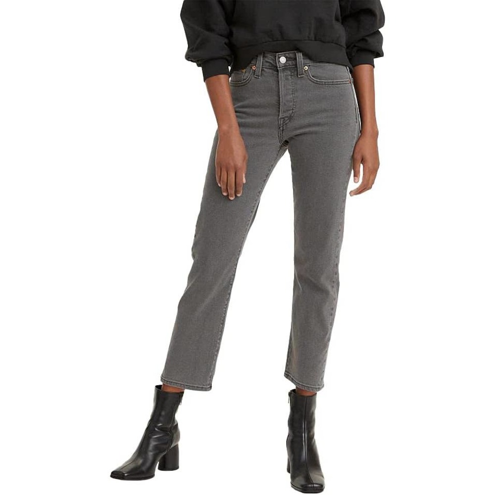 Levi's Women's Wedgie Straight Fit Denim Jeans High Rise Button Fly Gray Size 29